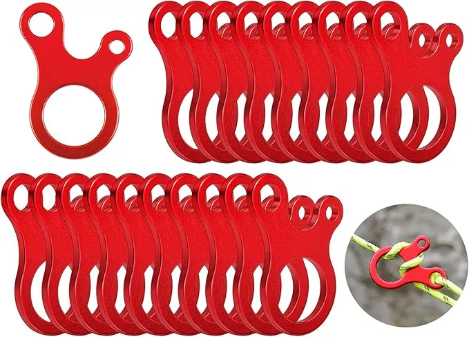 DS. DISTINCTIVE STYLE Aluminum Guyline Tensioner 20 Pieces Rope Tensioner for Outdoor Tent Camping Accessories