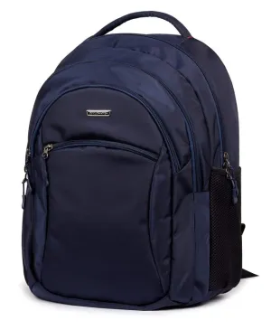 Durable Water Resistant Laptop Backpack - 15.6 Inch Capacity | Navy | Ideal for Travel & School