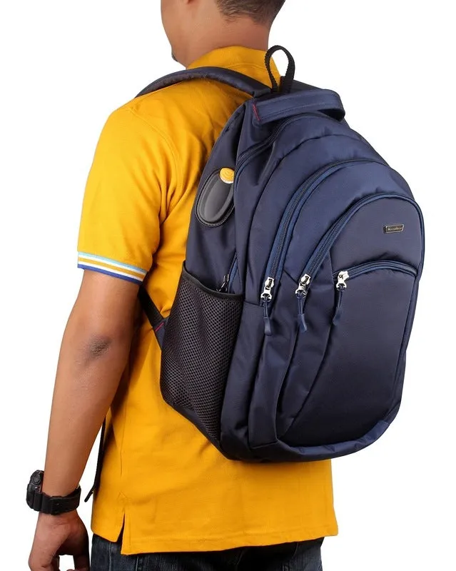 Durable Water Resistant Laptop Backpack - 15.6 Inch Capacity | Navy | Ideal for Travel & School