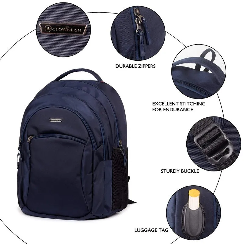Durable Water Resistant Laptop Backpack - 15.6 Inch Capacity | Navy | Ideal for Travel & School