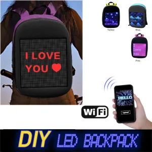 Dynamic Light Climb Version Limited-time offer City Led Screen Advertising Fashion Backpa Backpack Walking Wifi Express delivery Bags Diy Outdoor Waterproof Smart