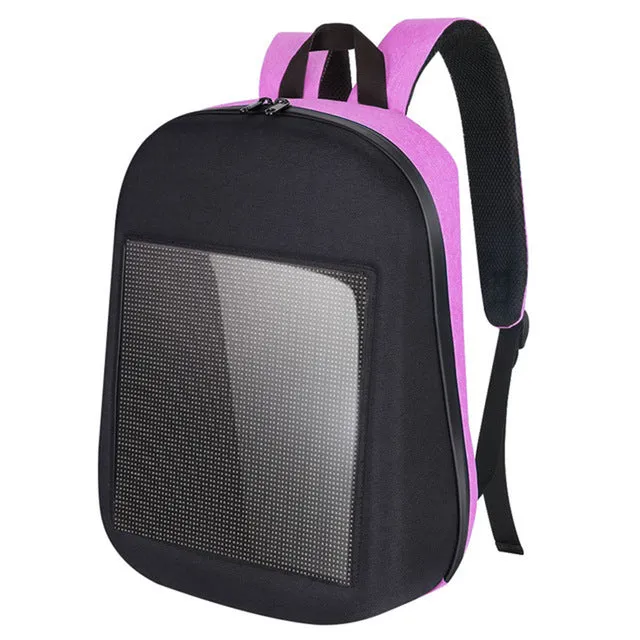 Dynamic Light Climb Version Limited-time offer City Led Screen Advertising Fashion Backpa Backpack Walking Wifi Express delivery Bags Diy Outdoor Waterproof Smart