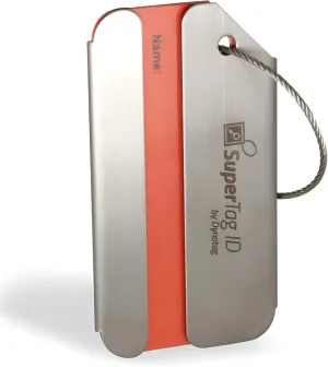 Dynotag® Web Enabled Brushed Stainless Steel Smart Luggage Tag ID   Loop with DynoIQ™ & Lifetime Recovery Service, Durable Travel ID for Suitcases, Backpacks, and Carry-Ons, Easy Identification