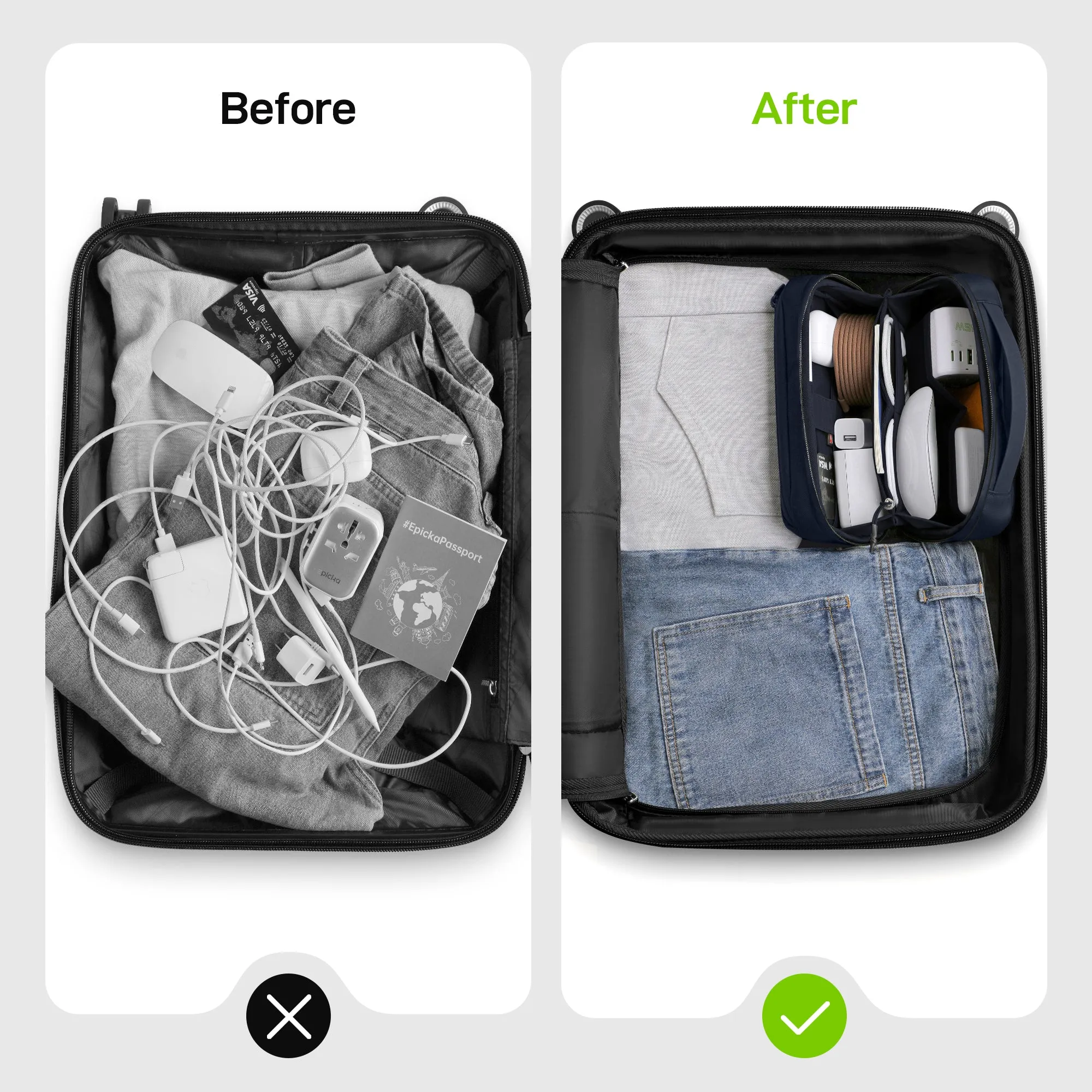 Electronics Organizer Travel Case