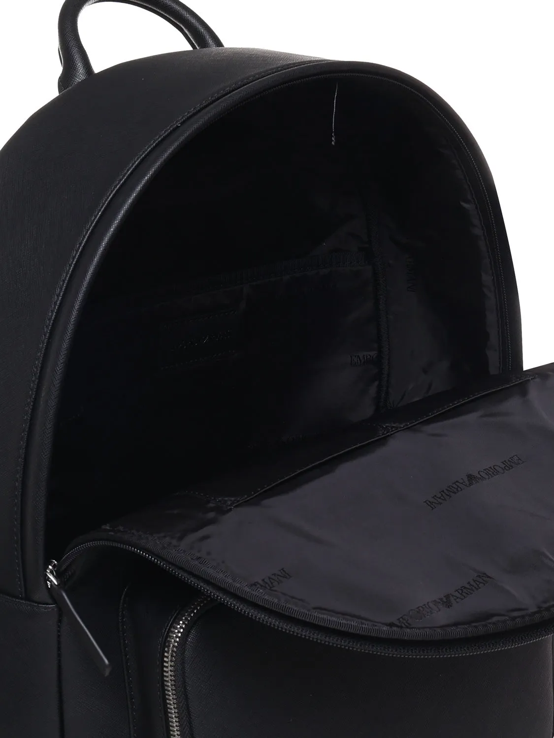 Emporio Armani Black Saffiano ryggsäck