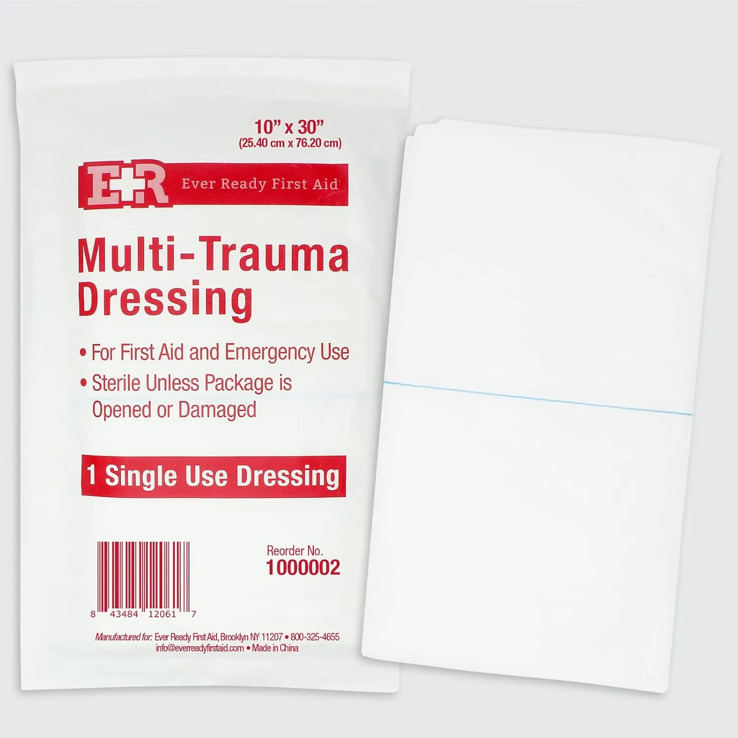 Ever Ready First Aid Multi-Trauma Dressing 10"x30" 10 Count