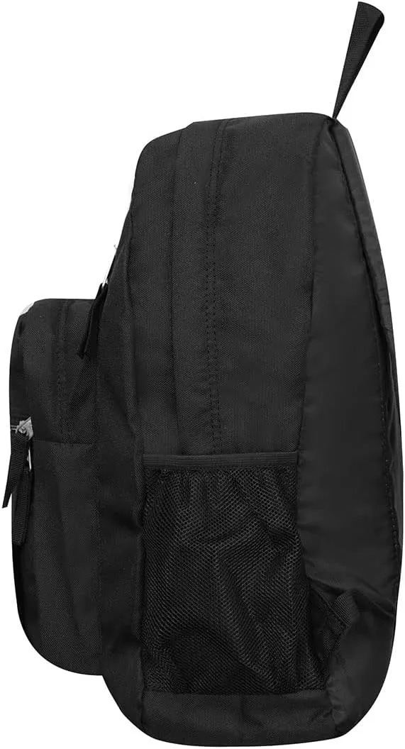 Everest Multi-Compartment Daypack with Laptop Pocket, Black, One Size
