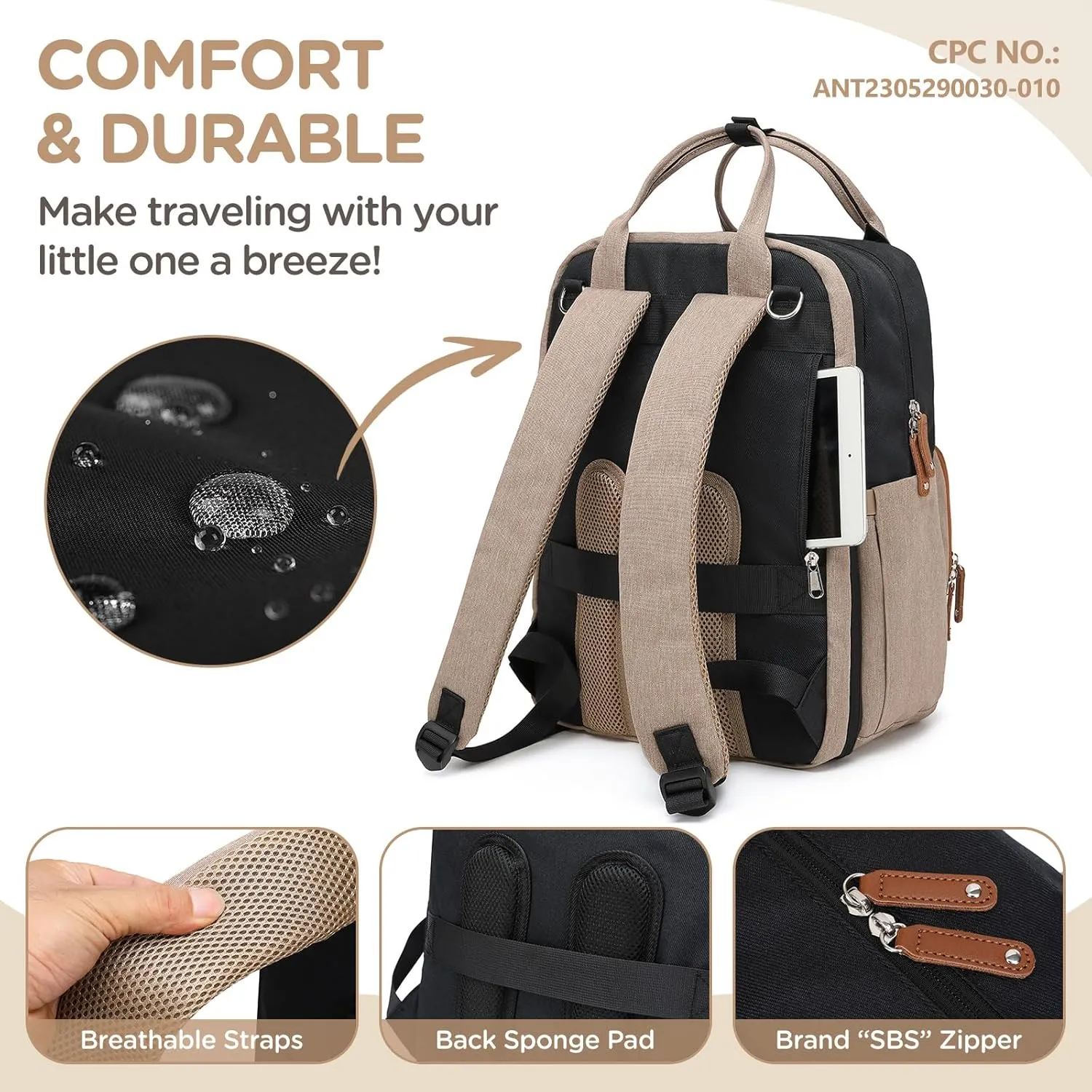 Extra Large Diaper Bag for 2 Kids - Expandable 35L Twin Baby Bags Backpack with 4 Insulated & 16" Laptop Pocket & 2 Compartments - Big Diapers Backpacks - Travel Pañaleras Para Bebe, Unisex