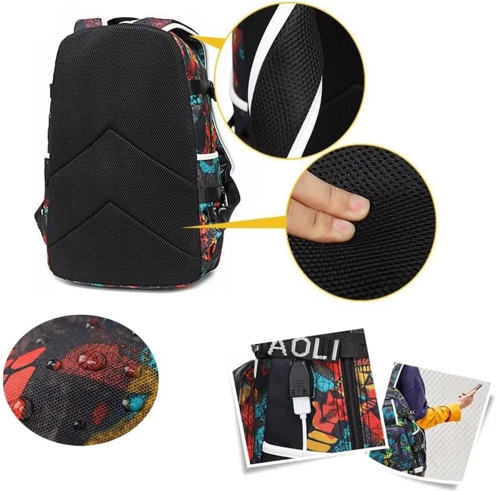 FANwenfeng Basketball Player 23 Luminous Backpack Travel Daypacks Fans Bag for Men Women (Style 13)