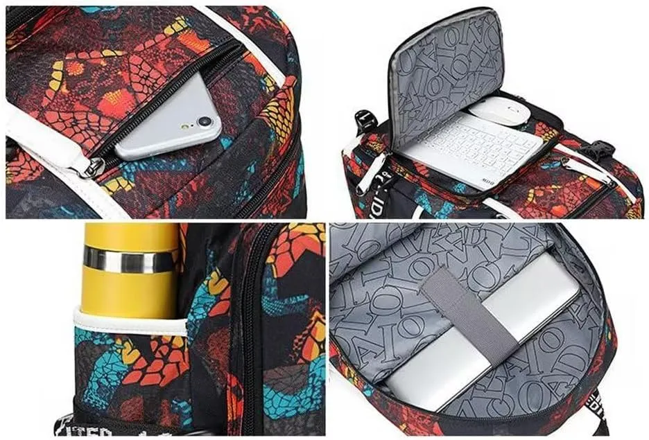 FANwenfeng Basketball Player 23 Luminous Backpack Travel Daypacks Fans Bag for Men Women (Style 13)
