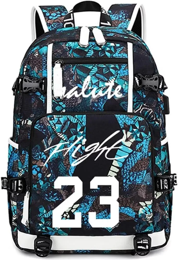 FANwenfeng Basketball Player 23 Luminous Backpack Travel Daypacks Fans Bag for Men Women (Style 13)