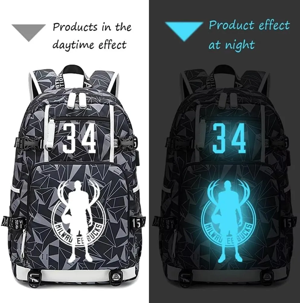 FANwenfeng Basketball Player GA34 Luminous Backpack Travel Backpack Fans Bag (Style 5)