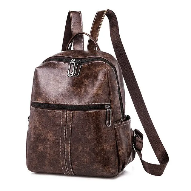 Fashion-forward Fashion Backpack Qualit Women Unique leather Soft High pu