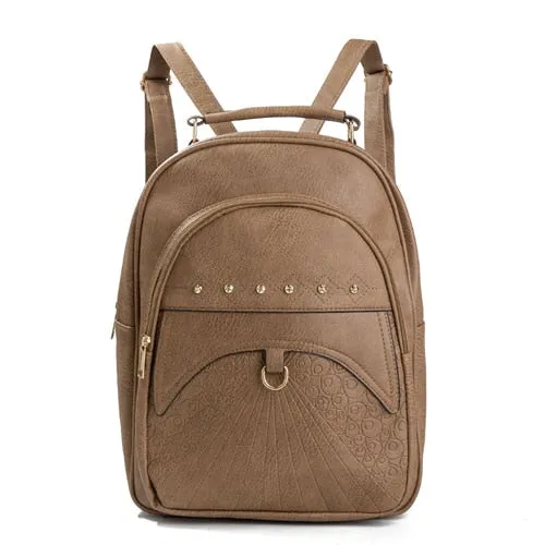 Female Women High-quality PU Capacity Bagpack Bags Backpack Vintage Backpacks Large Leather Stylish design Bag REPRCLA School Rivet Shoulder Mochila