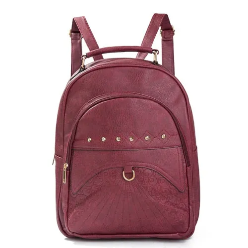 Female Women High-quality PU Capacity Bagpack Bags Backpack Vintage Backpacks Large Leather Stylish design Bag REPRCLA School Rivet Shoulder Mochila
