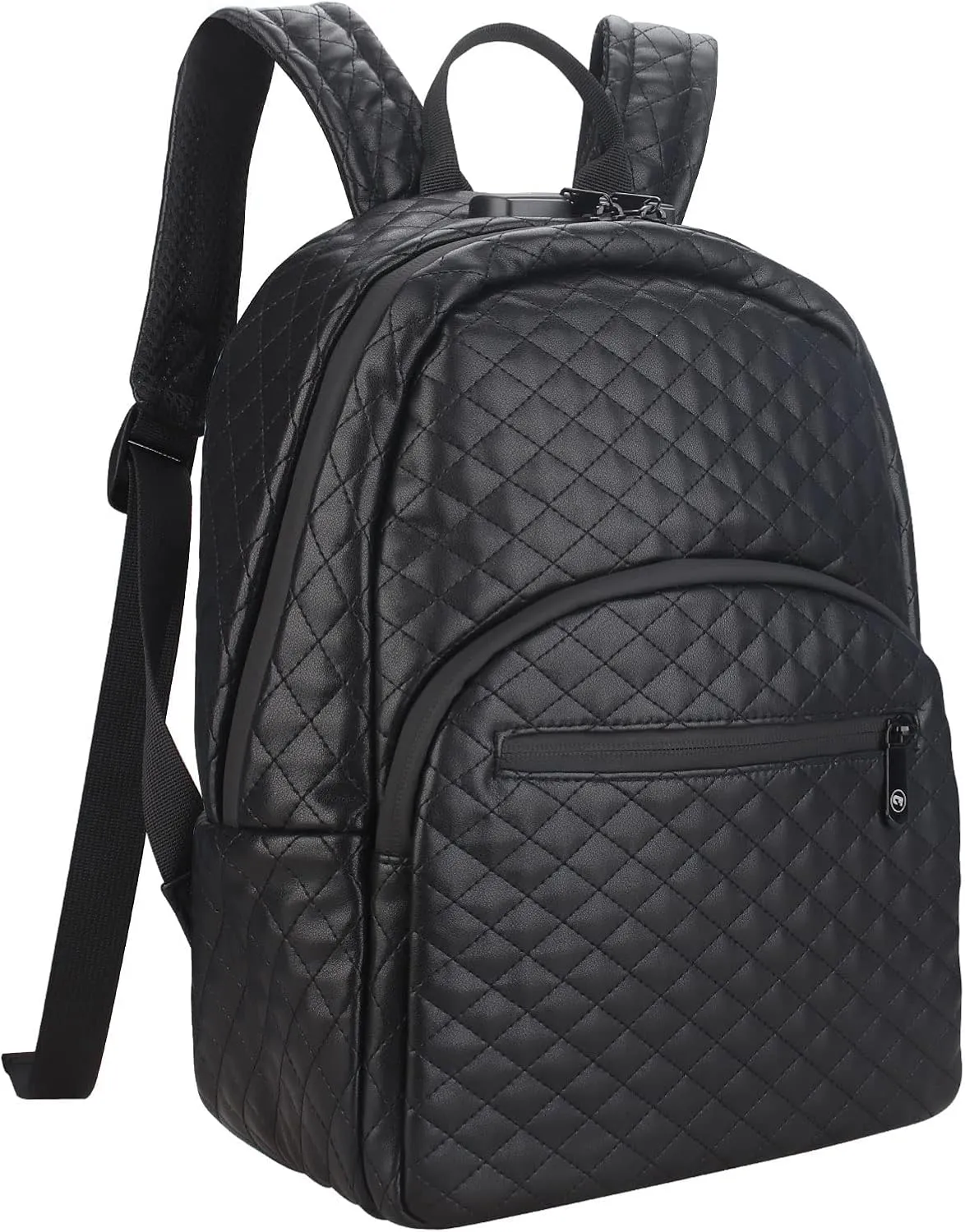 FIREDOG Smell Proof Backpacks with Lock, Smell Proof Bookbag Bag for Men Women Travel (Black)