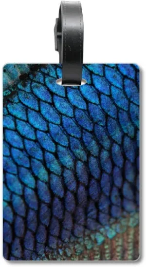 Fish Blue Mystery Enlarge Suitcase Bag Tag Luggage Card Hanging Scutcheon Label