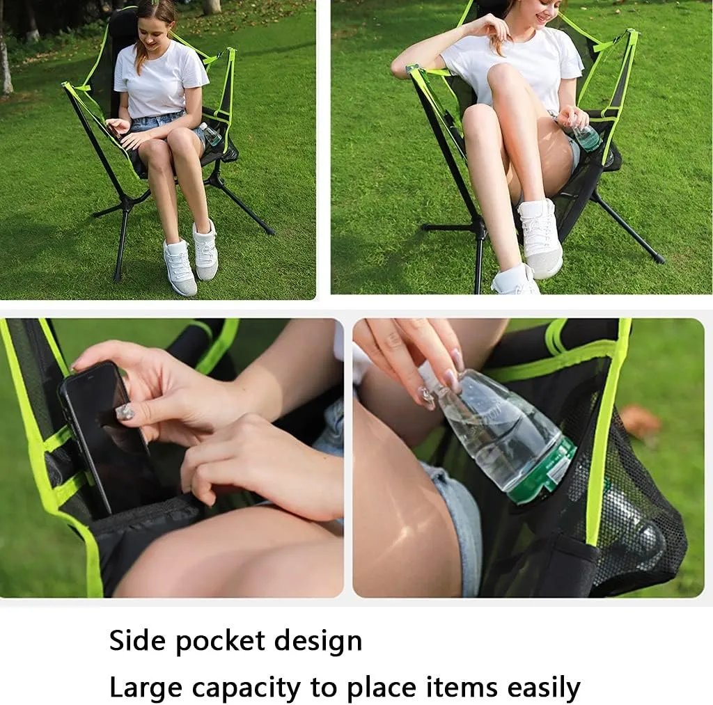 Fishing Chairs Folding Camping Chair Convenient Walking Chair Simple Home Swing Chair Barbecue Camping Aluminum Alloy Stool (Color : Blue, Size : 79 * 64 * 85cm)