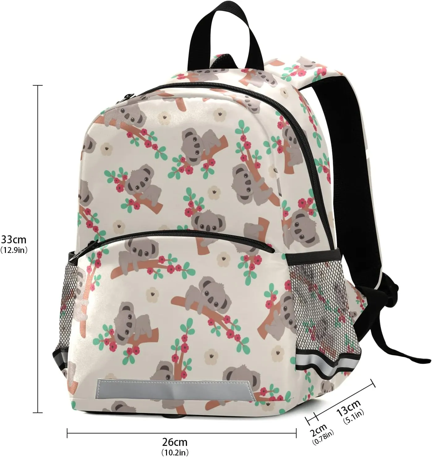 Fisyme Koala Tree Backpack Schoolbag Kids Daypack Toddler Travel School Bag Small Mini Backpacks for Kindergarten Preschool Nursery Children Boys Girls with Chest Strap