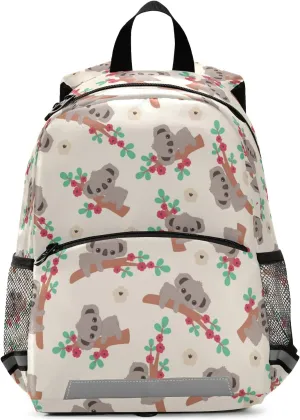 Fisyme Koala Tree Backpack Schoolbag Kids Daypack Toddler Travel School Bag Small Mini Backpacks for Kindergarten Preschool Nursery Children Boys Girls with Chest Strap