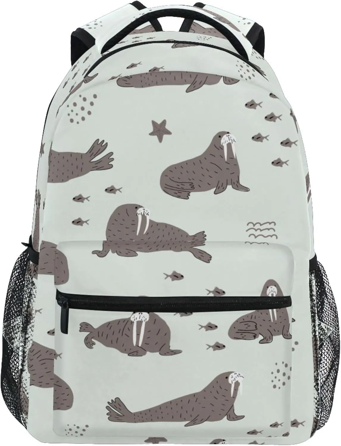 Fisyme Sea Walrus Winter Laptop Backpack Bag Bookbag Casual Hiking Travel Computer Notebooks Daypacks