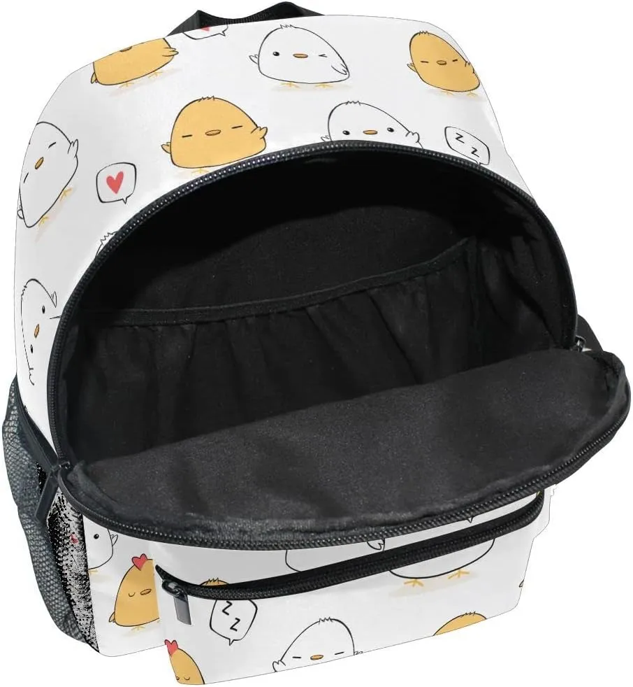Fisyme Toddler Backpack Chicken Rooster Cartoon School Bag Kids Backpacks for Kindergarten Preschool Nursery Girls Boys, S
