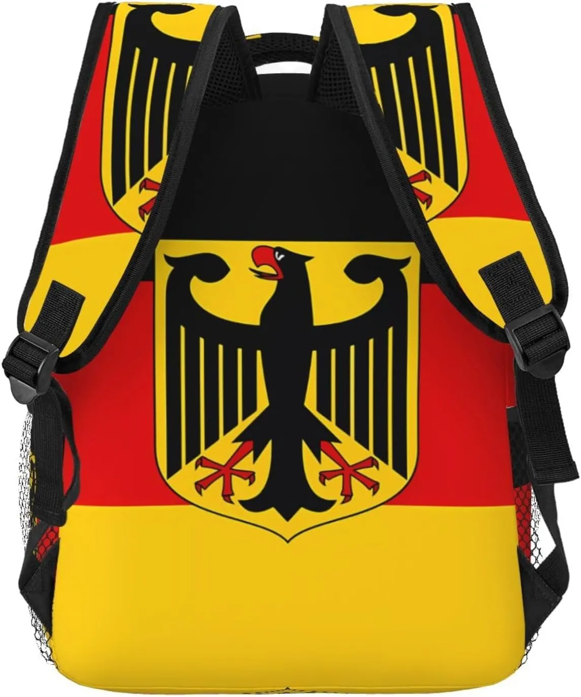 Flag German Coat Of Arms Casual Backpack Travel Pack Bag Laptop Backpacks With Side Pockets Front Zipper Pockets Bookpack Daypack Picnic Rucksack Computer Bag