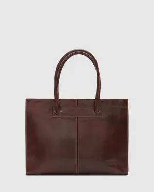 Florence Brown - Leather Woman Briefcase