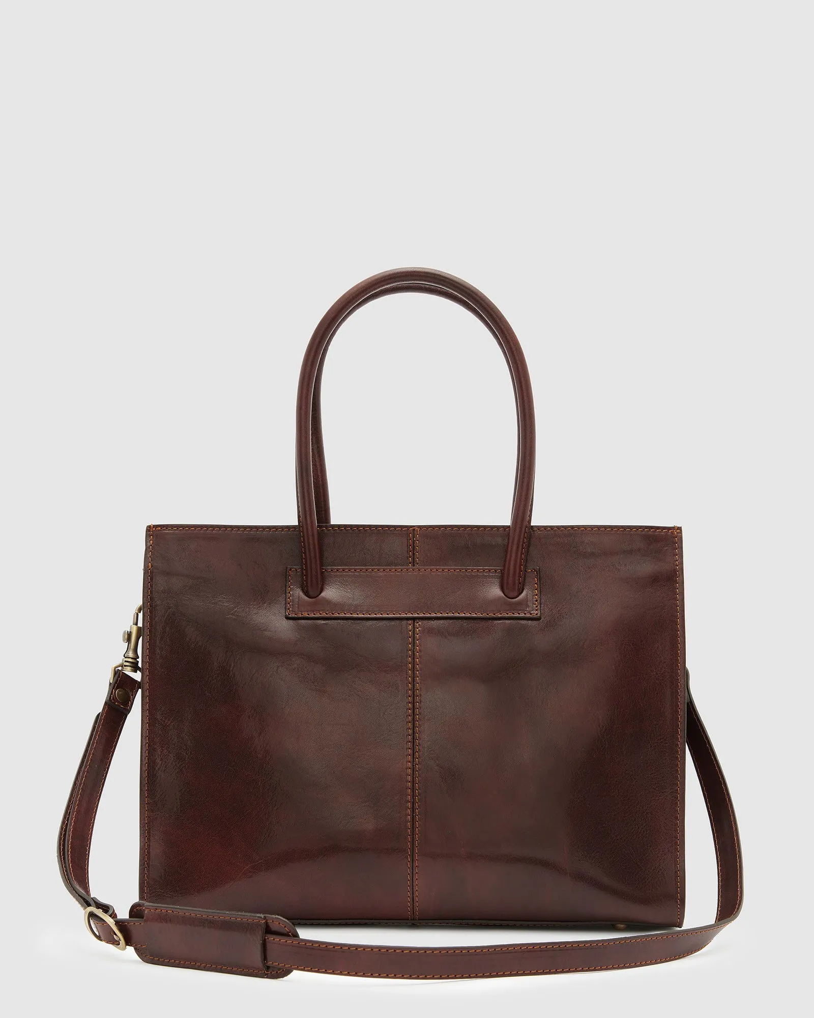 Florence Brown - Leather Woman Briefcase
