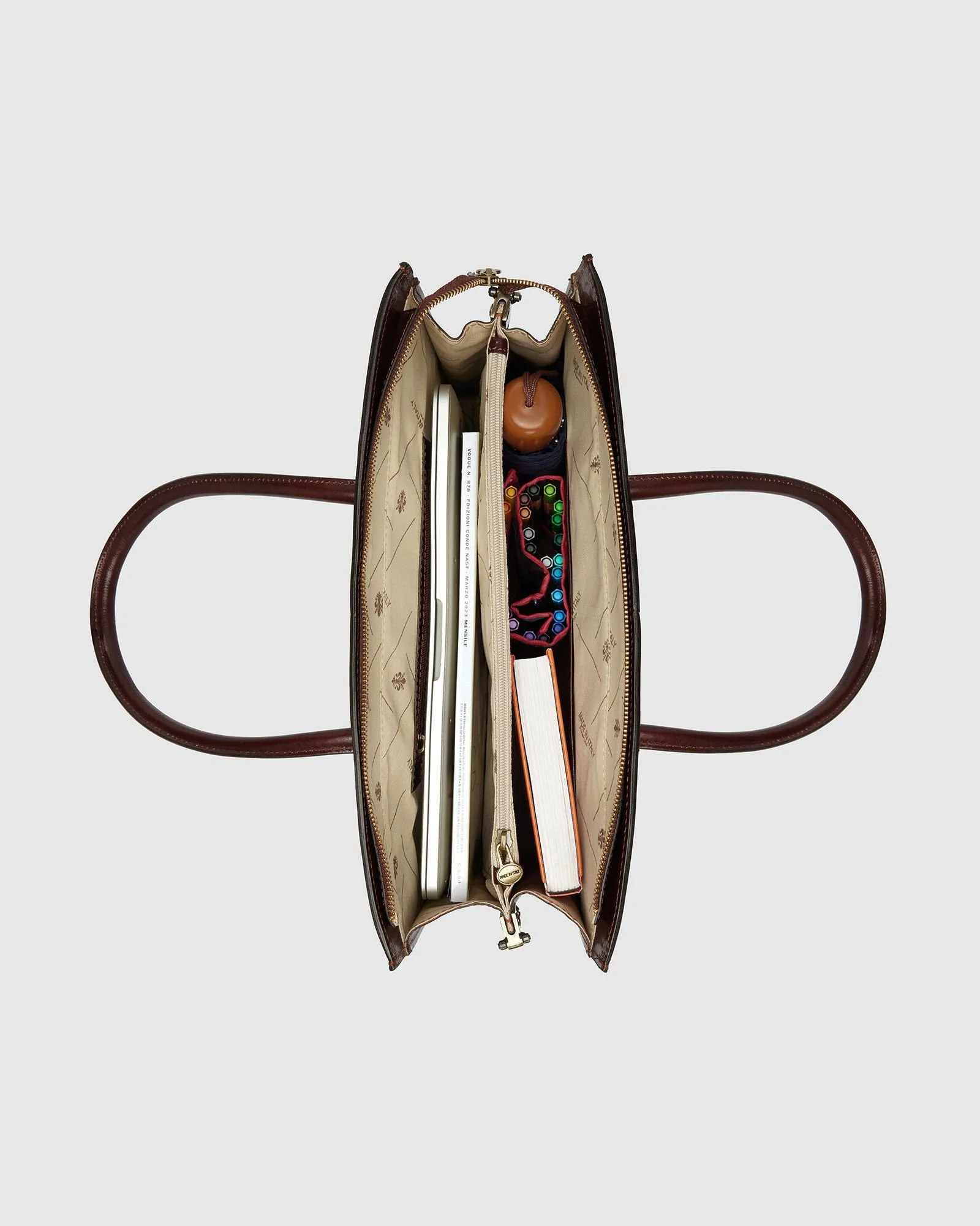 Florence Brown - Leather Woman Briefcase