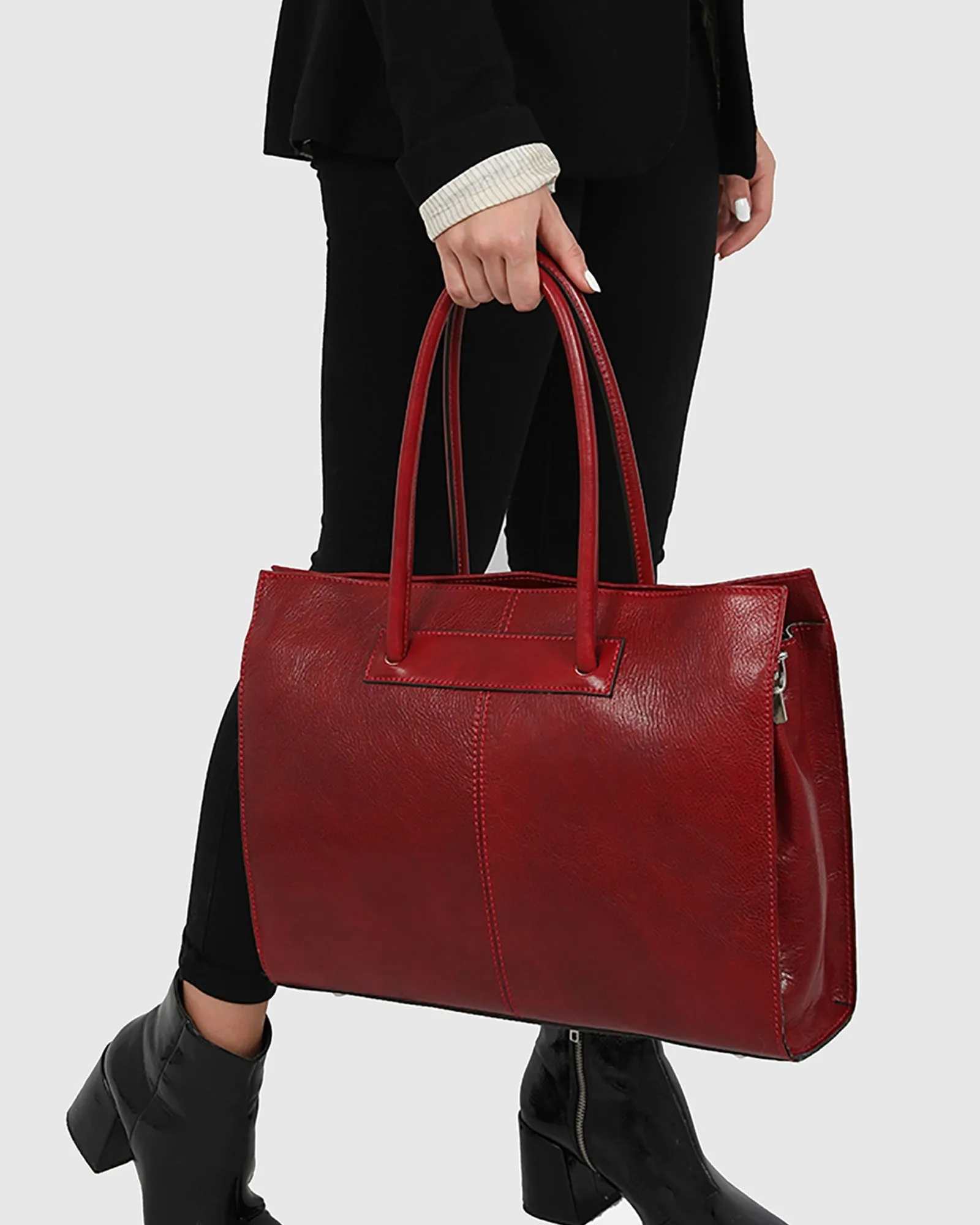 Florence Red - Leather Tote Bag