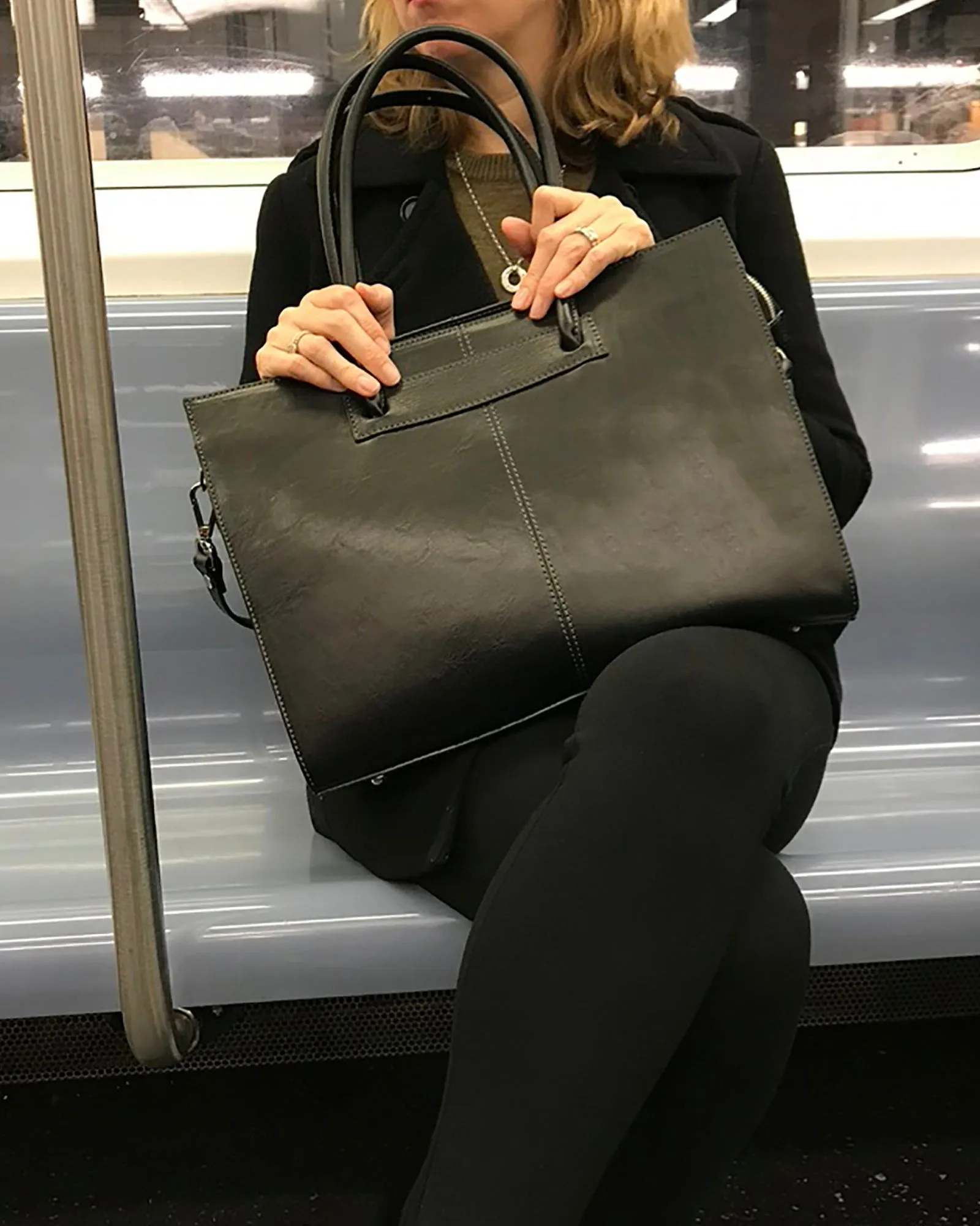 Florence Red - Leather Tote Bag