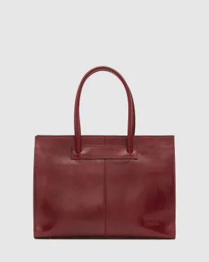 Florence Red - Leather Tote Bag