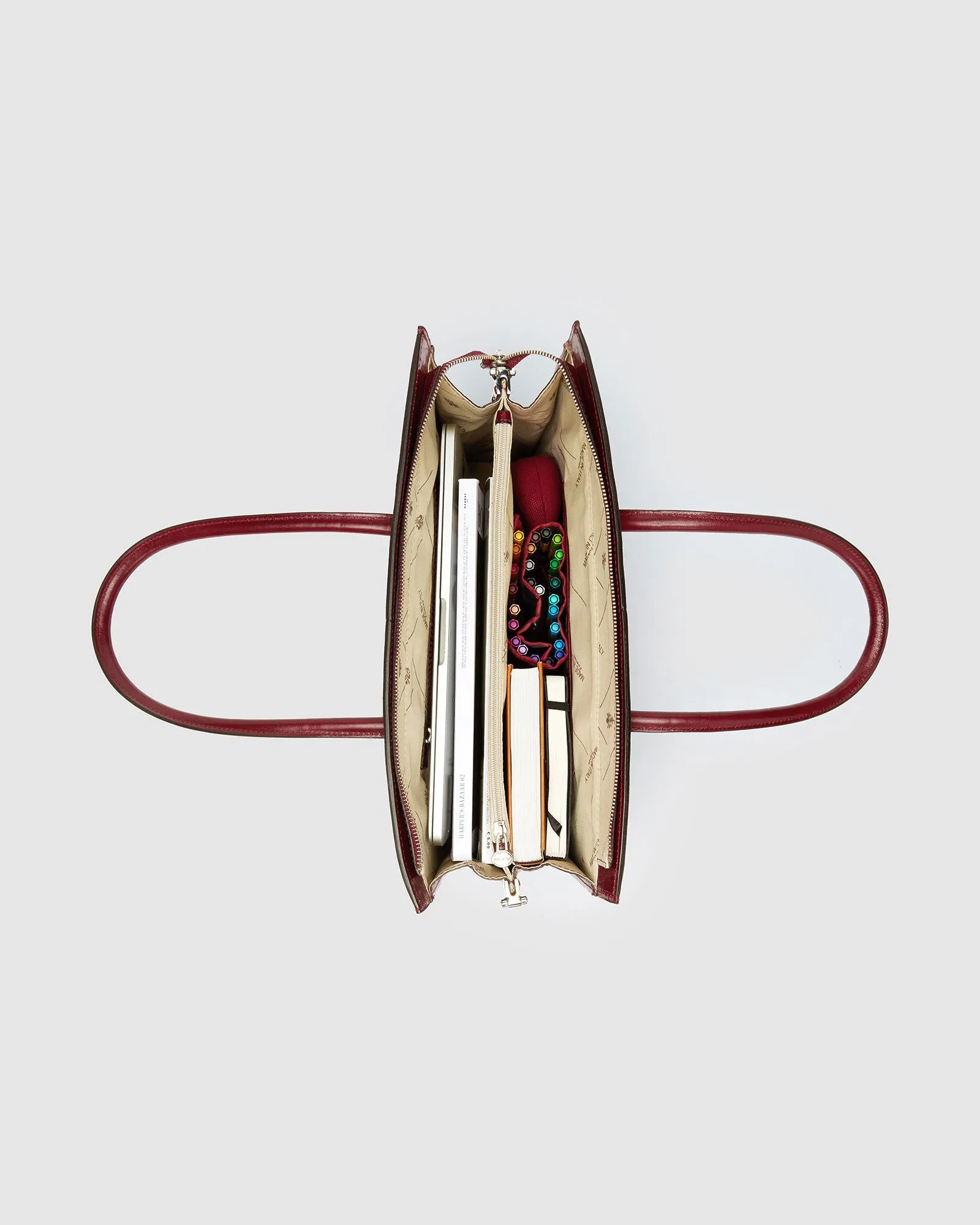 Florence Red - Leather Tote Bag