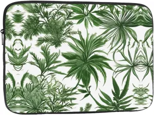 Flowering Herbs and Herbaceous Plants Laptop Bag Case Business Office Work Computer Bag for Conference Rooms Professional Settings