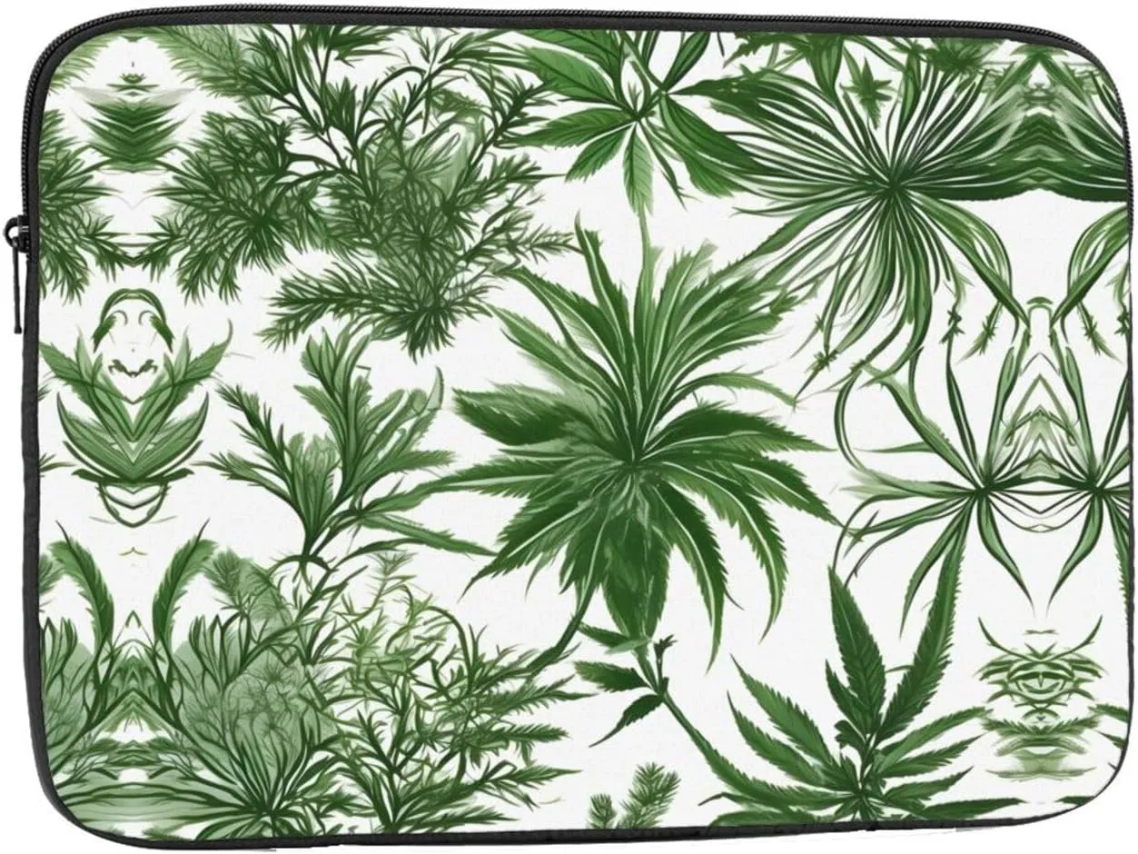 Flowering Herbs and Herbaceous Plants Laptop Bag Case Business Office Work Computer Bag for Conference Rooms Professional Settings
