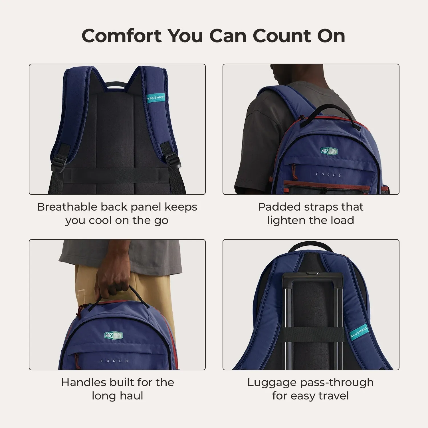 Focus 26L Upright School Laptop Backpack