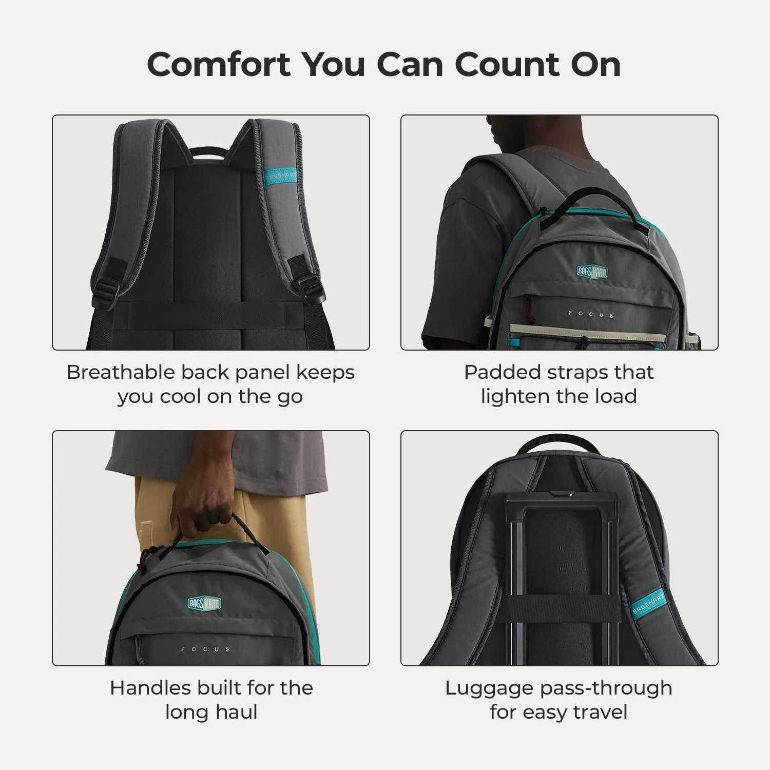 Focus 26L Upright School Laptop Backpack