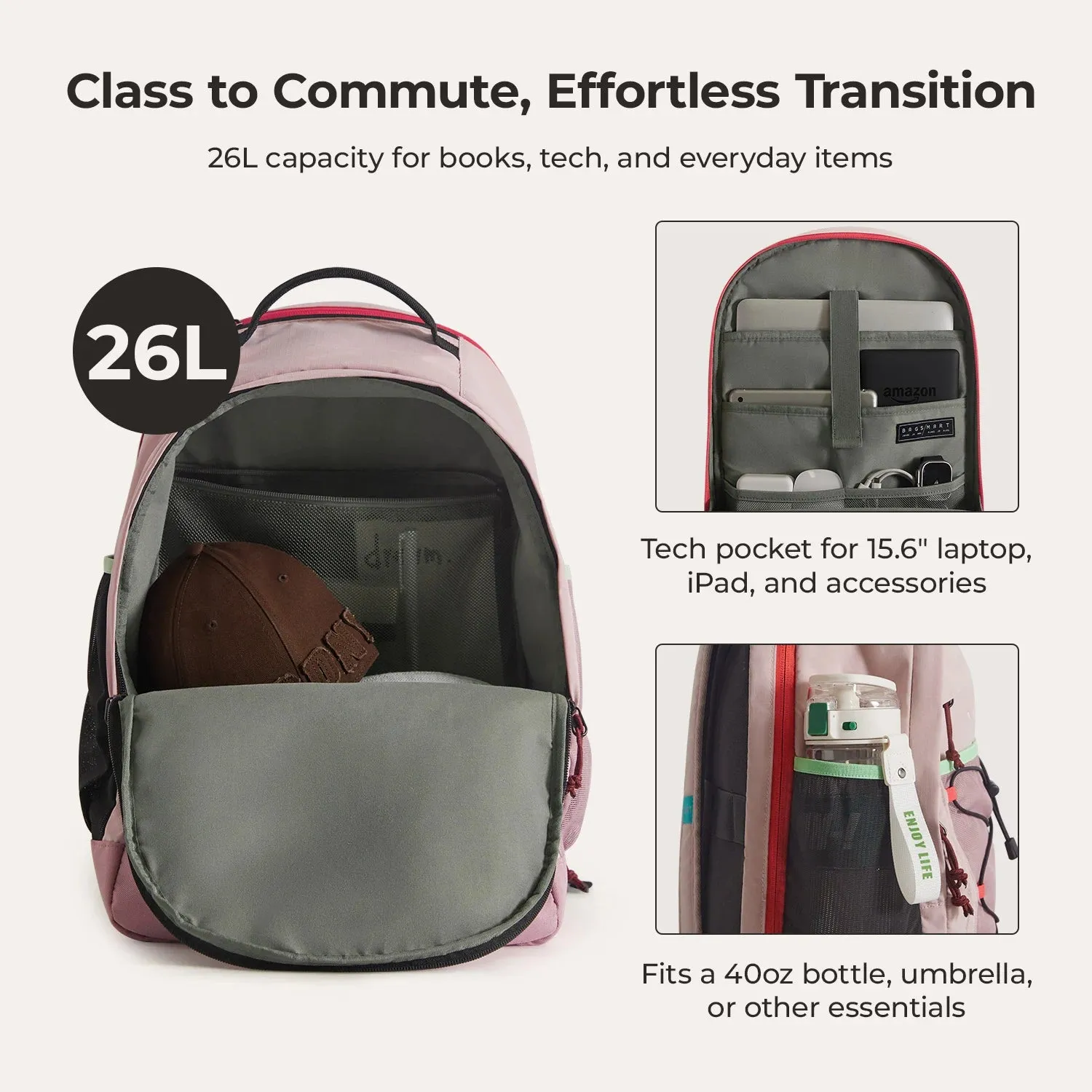 Focus 26L Upright School Laptop Backpack