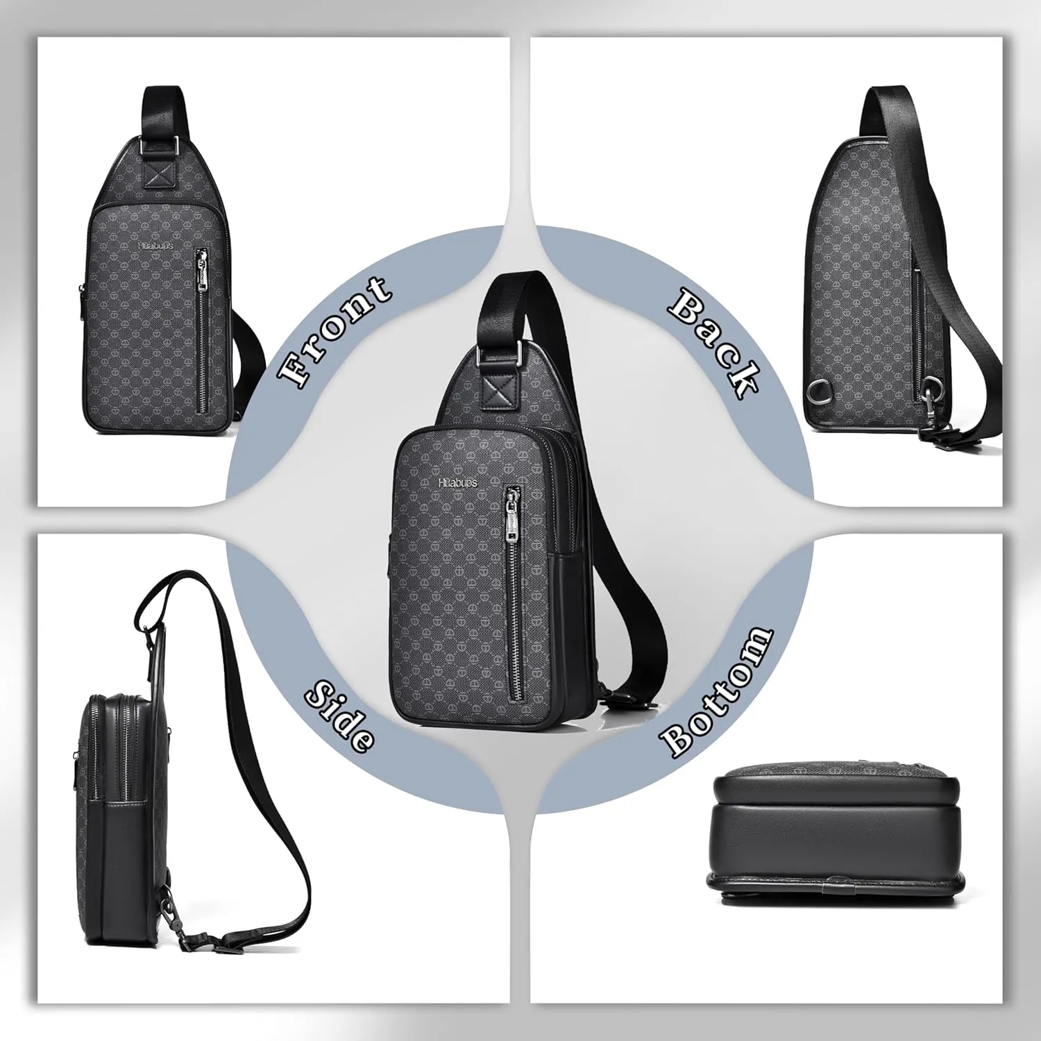 FSD. WG sling Backpack for Men Chest Bag Crossbody Shoulder Bags Travel Hiking Bag Purse for Men with Water Resistant