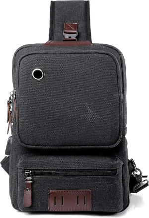 FSDWG Backpack Sling Crossbody Backpack Shoulder Bag for Men Large Capacity Wallet Cell Phone Bag
