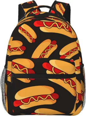 Fun Food Hotdog Hot Dogs Laptop Backpack Travel Backpacks Bookbag for Women & Men College Backpack Durable Daypack