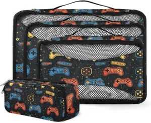 Game Remote Control Packing Cubes Travel Accessories Luggage Mesh Organizer Bag Travel Essentials for Travel Carry on Suitcases