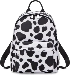 Girls Mini Backpack, Small Backpacks Purse for Women Teens Kids School Travel (Cow Print)