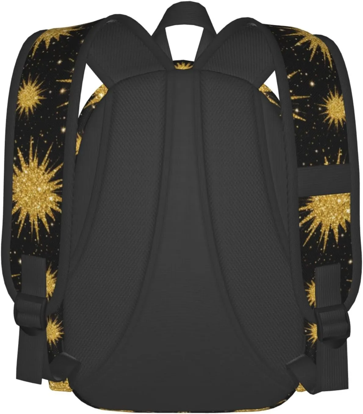 Golden Glitter Explosion Adult Backpacks 15 Inch Laptop Backpack Travel Bag for Men Women Gifts