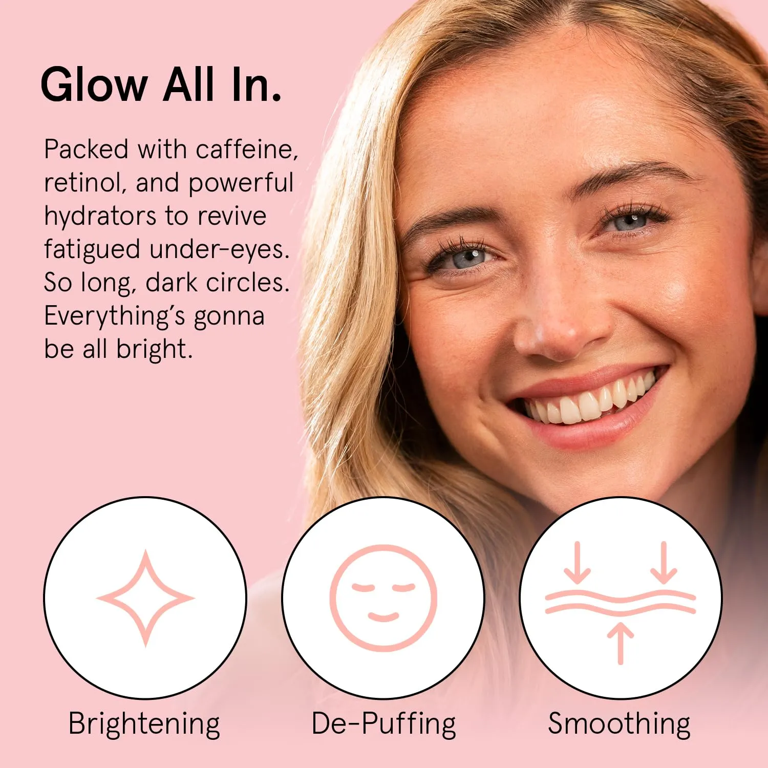 grace & stella Under Eye Cream Anti Aging - Brigthening Cream with Retinol & Caffeine - Reduce Dark Circles, Wrinkles, Puffiness - with Niacinamide, Peptides - Vegan Skincare - Free(0.5 fl.oz / 15ml)