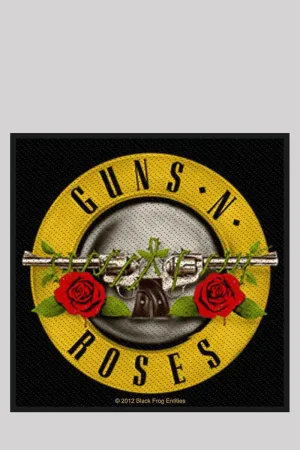 Guns N' Roses Woven Patch - Bullet Logo Design Motif Sew-On