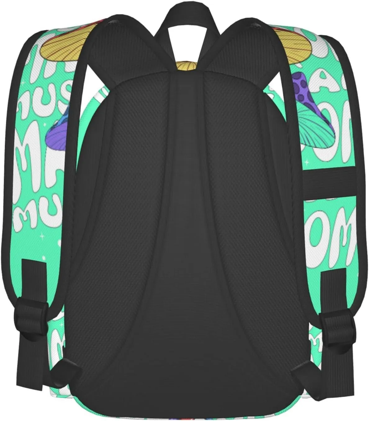 Hallucinogenic Bright Mushrooms Hippie Laptop Backpack Shoulder Bag Laptop Pack Travel Backpacks Commuter Back Pack Casual Daypack Bags With Side Pockets