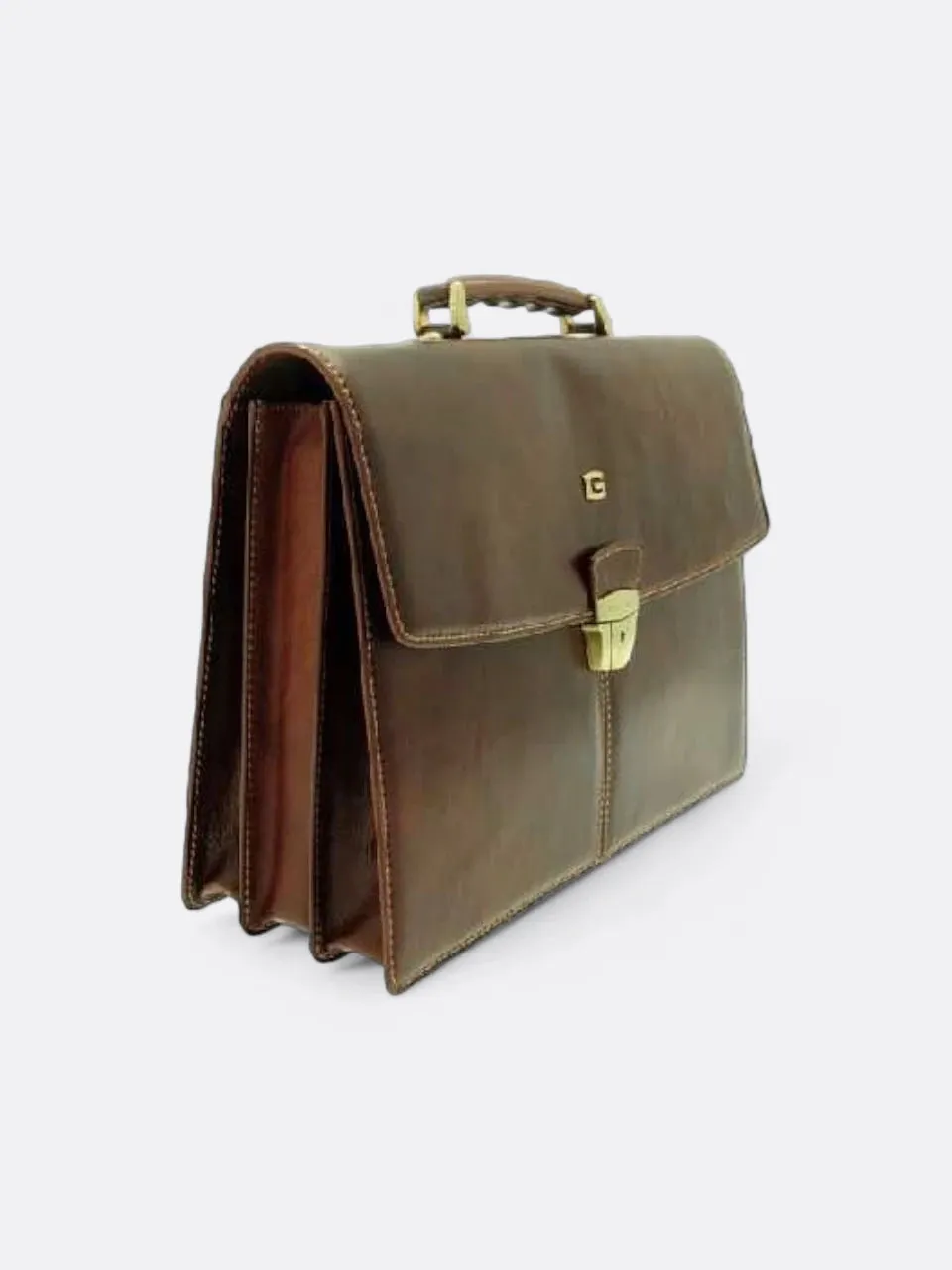 Hand-Dyed Cow Briefcase