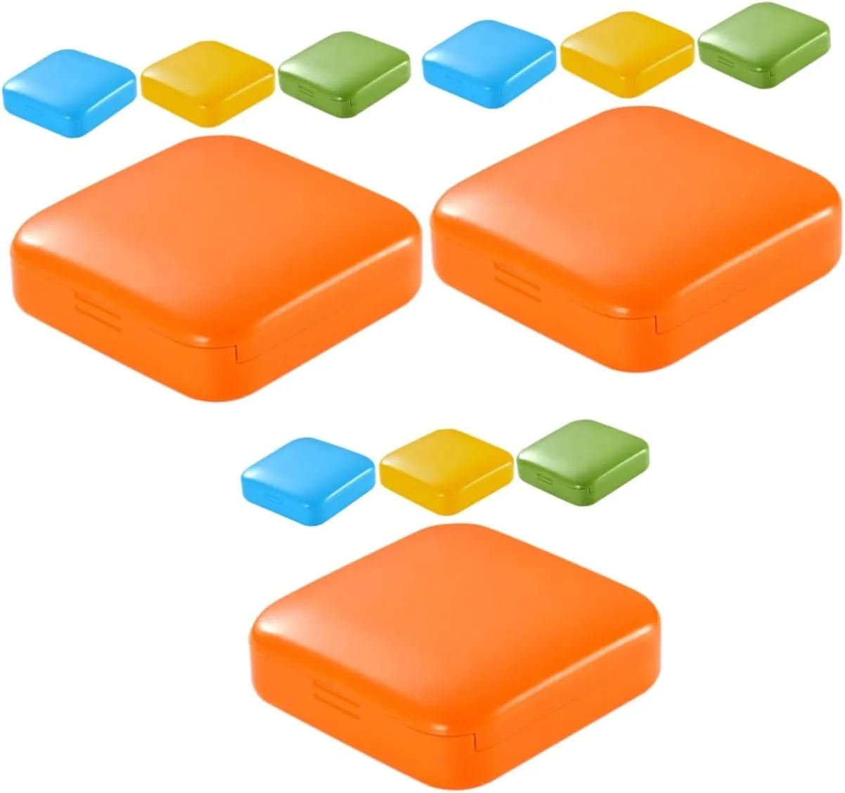 Hemoton 3sets Travel Pill Organizer Portable Storage Container 2 Grid Case for Daily Medication 4pcs*3